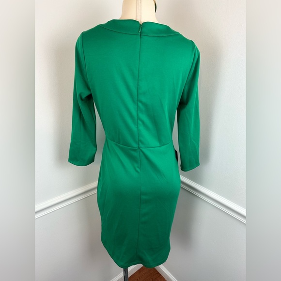 THE LIMITED Green Long Sleeve Side Ruching Business Career Dress NWT | Size 4 - Picture 5 of 12